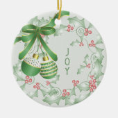 Grüne Weihnachtsbäume von Holly Light Pink Keramik Ornament (Vorne)