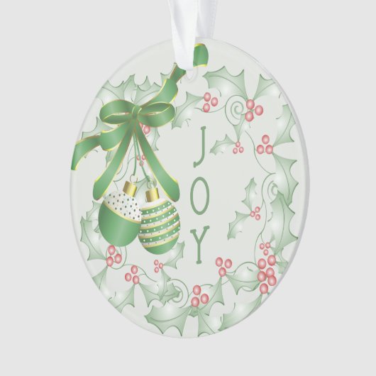 Grüne Weihnachtsbäume von Holly Light Pink Ornament (Vorderseite)