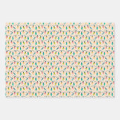 Grüne Weihnachtsbäume, Weihnachtsbeleuchtung und G Geschenkpapier Set (Vorderseite 2)