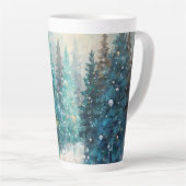 Grüne Weihnachtsbäume Winterwald Milchtasse (Rechte Ecke)