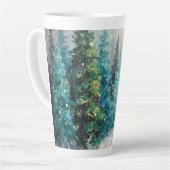 Grüne Weihnachtsbäume Winterwald Milchtasse (Linke Ecke)