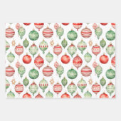 Grüne Weihnachtsbaumen Geschenkpapier Set (Vorderseite 3)