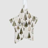 Grüne Weihnachtsbaumen Ornament (Vorderseite)
