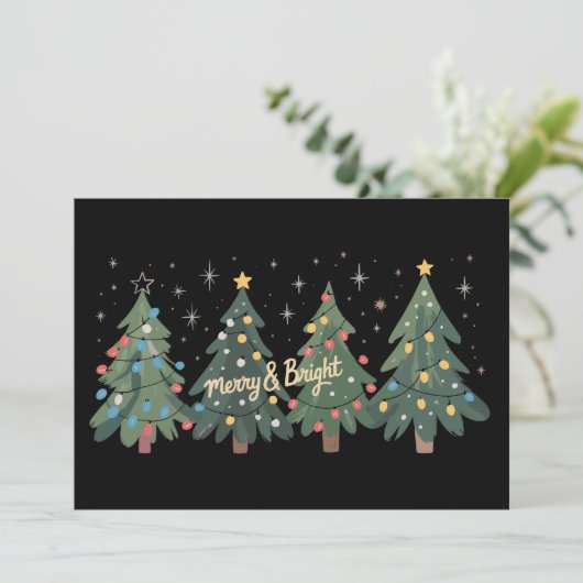 Grüne Weihnachtsbaumen Weihnachten (Stehend Vorderseite)