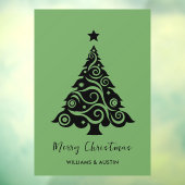 Grüne Weihnachtsbaumgestaltung Fensteraufkleber (Blatt 3)