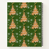 Grüne Weihnachtsbaumkost Backen Crew Schneeflocken Notizblock (Rückseite)