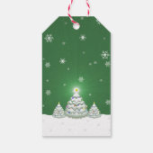 Grüne Weihnachtsbaummarke Geschenkanhänger (Rückseite)