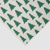 Grüne Weihnachtsbaummuster auf Beige Imitate Textu Seidenpapier (Ausschnitt)