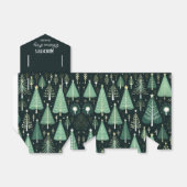 Grüne Weihnachtsbaummuster Geschenkschachtel (Ungefaltet)