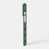 Grüne Weihnachtsbaummuster iPhone Hülle (Linke Seite)