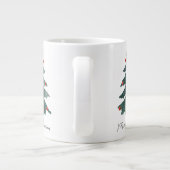 Grüne Weihnachtsbaumschmuck Frohe Weihnachten Jumbo-Tasse (Rückseite)