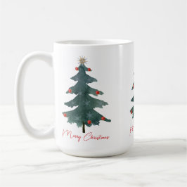Grüne Weihnachtsbaumschmuck Frohe Weihnachten Kaffeetasse