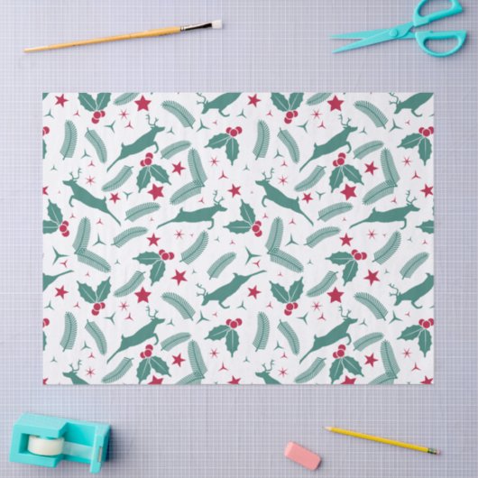 Grüne Weihnachtsbaumstruktur Seidenpapier (Basteln)