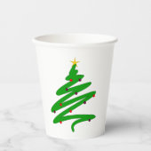 Grüne Weihnachtsbaumtage Pappbecher (Vorderseite)