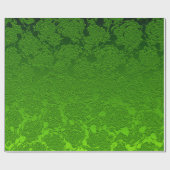 Grüne Weihnachtsblume Sukkulent Muster Metallic Geschenkpapier (Flach)