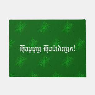 Grüne Weihnachtsdekoration Fußmatte