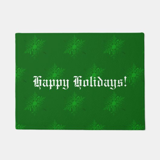 Grüne Weihnachtsdekoration Fußmatte (Vorderseite)