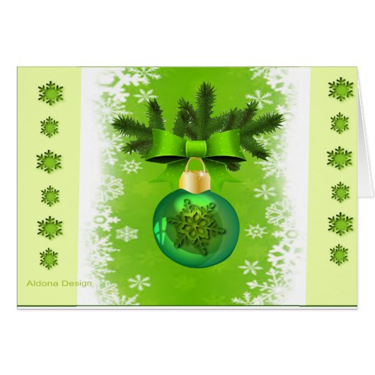 Grüne Weihnachtsdekorationen (Vorderseite (Horizontal))