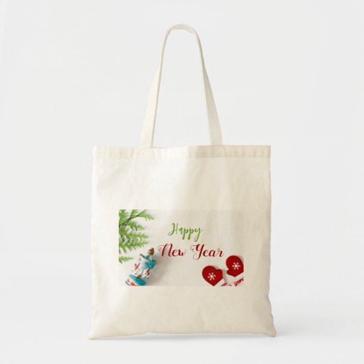 Grüne Weihnachtsdekorationen Tragetaschen (Vorne)