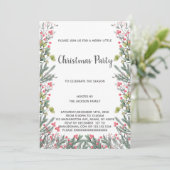 Grüne Weihnachtseinladungen Einladung (Stehend Vorderseite)