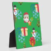 Grüne Weihnachtsemoji Fotoplatte (Seite)