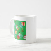 Grüne Weihnachtsemoji Kaffeetasse (Vorderseite Links)