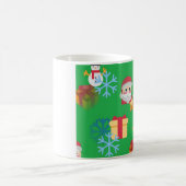 Grüne Weihnachtsemoji Kaffeetasse (Mittel)