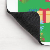Grüne Weihnachtsemoji Mousepad (Ecke)