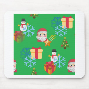 Grüne Weihnachtsemoji Mousepad