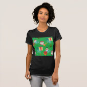 Grüne Weihnachtsemoji T-Shirt (Vorne ganz)