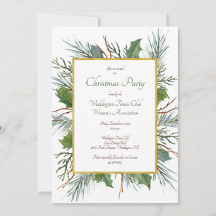 Grüne Weihnachtsfeier Einladung