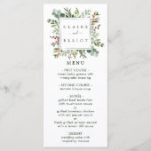 Grüne Weihnachtsfeier Grüne Hochzeit Menükarte (Vorderseite)