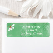 Grüne Weihnachtsfeier-Rücksendeadresse (Insitu)