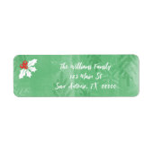 Grüne Weihnachtsfeier-Rücksendeadresse (Vorne)