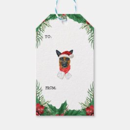 Grüne Weihnachtsfeierlichkeiten Geschenkanhänger