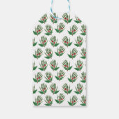 Grüne Weihnachtsfeierlichkeiten Geschenkanhänger (Rückseite)