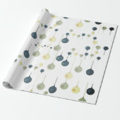 Grüne Weihnachtsfeiertage Ornamente Moderne Geschenkpapier (Ungerollt)