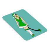 Grüne Weihnachtsfrau Magnet (Rechte Seite)