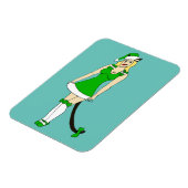 Grüne Weihnachtsfrau Magnet (Linke Seite)