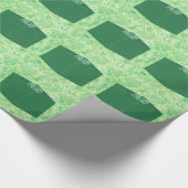 Grüne Weihnachtsgeschenk mit Bow Wrapping Paper Geschenkpapier (Ecke)