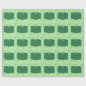Grüne Weihnachtsgeschenk mit Bow Wrapping Paper Geschenkpapier (Flach)