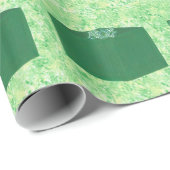 Grüne Weihnachtsgeschenk mit Bow Wrapping Paper Geschenkpapier (Rolleneckpunkt)