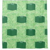 Grüne Weihnachtsgeschenke mit Bow Duschvorhängen Duschvorhang (Vorderseite)