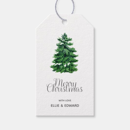 Grüne Weihnachtsgeschenke Tags Geschenkanhänger (Vorderseite)