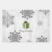Grüne Weihnachtsgeschenke Wrapping Paper Sheets Geschenkpapier Set (Vorderseite)