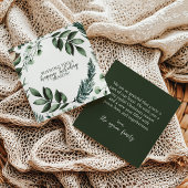 Grüne Weihnachtsgrün und Pine Holiday Card Einladung