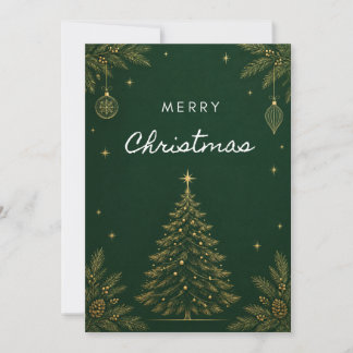 Grüne Weihnachtsgrüße Karten
