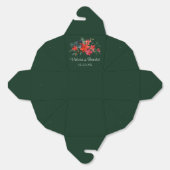 Grüne WeihnachtsHochzeit Red Poinsettia Floral Geschenkschachtel (Ungeklappt)