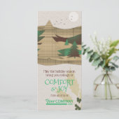 Grüne Weihnachtskarten, braune Weihnachtskarten Karte (Stehend Vorderseite)