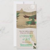 Grüne Weihnachtskarten, braune Weihnachtskarten Karte (Vorderseite)
